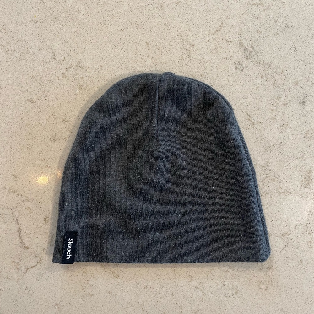Gray slouch beanie baby size 0-6 month hat